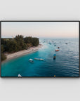 Gili T Island Sunrise ii - Art Print - Float Frame Canvas - Black - Landscape