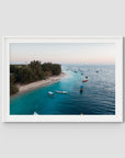 Gili T Island Sunrise ii - Art Print - Traditional Frame - White - Landscape