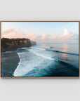 Uluwatu Sunsets - Art Print - Float Frame Canvas - Raw Oak - Landscape
