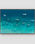 Gili T Bluewater - Art Print - Float Frame Canvas - Raw Oak - Landscape
