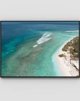 Gili T Surf Break - Art Print - Float Frame Canvas - Black - Landscape
