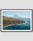 Amed & Mount Agung ii - Art Print - Traditional Frame - Black - Landscape