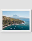 Amed & Mount Agung ii - Art Print - Traditional Frame - White - Landscape