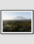 Rice Paddy Sunset East Bali ii - Art Print - Traditional Frame - Black - Landscape