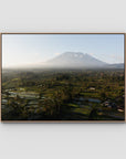 Rice Paddy Sunset East Bali ii - Art Print - Float Frame Canvas - Raw Oak - Landscape