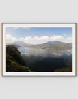 Lake Batur Bali - Art Print - Traditional Frame - Raw Oak - Landscape