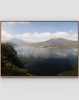 Lake Batur Bali - Art Print - Float Frame Canvas - Raw Oak - Landscape