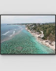 Padang Padang Coastline - Art Print - Float Frame Canvas - Black - Landscape