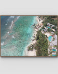Padang Padang Coastline ii - Art Print - Float Frame Canvas - Raw Oak - Landscape
