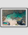 Uluwatu Top Down - Art Print - Traditional Frame - Black - Landscape