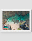 Uluwatu Top Down - Art Print - Traditional Frame - White - Landscape
