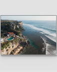 Single Fin Uluwatu - Art Print - Float Frame Canvas - White - Landscape