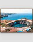 Broken Beach - Nusa Penida - Art Print - Float Frame Canvas - Raw Oak - Landscape