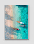 Gili T Island - Art Print - Float Frame Canvas - White - Portrait