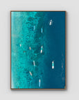 Gili T Bluewater - Art Print - Float Frame Canvas - Raw Oak - Portrait