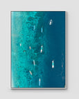 Gili T Bluewater - Art Print - Float Frame Canvas - White - Portrait