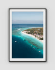 Gili T Reef Break - Art Print - Traditional Frame - Black - Portrait