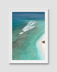 Gili T Surf Break - Art Print - Traditional Frame - White - Portrait