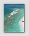 Gili T Surf Break - Art Print - Float Frame Canvas - Black - Portrait