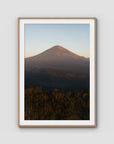 Mount Agung Sunrise - Art Print - Traditional Frame - Raw Oak - Portrait