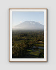 Rice Paddy Sunset East Bali ii - Art Print - Traditional Frame - Raw Oak - Portrait