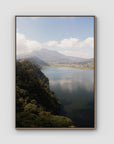 Lake Batur Bali - Art Print - Float Frame Canvas - Raw Oak - Portrait