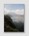 Lake Batur Bali - Art Print - Float Frame Canvas - White - Portrait
