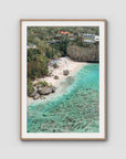Padang Padang Aerial - Art Print - Traditional Frame - Raw Oak - Portrait
