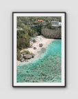 Padang Padang Aerial - Art Print - Traditional Frame - Black - Portrait