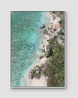 Padang Padang Coastline ii - Art Print - Float Frame Canvas - White - Portrait
