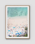 Padang Padang Beach Top Down - Art Print - Traditional Frame - Raw Oak - Portrait