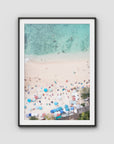 Padang Padang Beach Top Down - Art Print - Traditional Frame - Black - Portrait