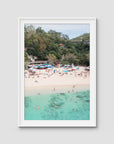 Padang Padang Beach - Art Print - Traditional Frame - White - Portrait