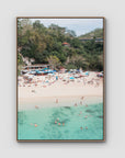 Padang Padang Beach - Art Print - Float Frame Canvas - Raw Oak - Portrait