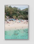 Padang Padang Beach - Art Print - Float Frame Canvas - White - Portrait