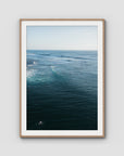 Surf Lineup Uluwatu - Art Print - Traditional Frame - Raw Oak - Portrait