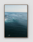 Surf Lineup Uluwatu - Art Print - Float Frame Canvas - Raw Oak - Portrait
