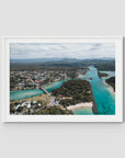 Brunswick From Above - Fine Art Print - Traditional Frame - White - Landscape