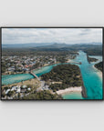 Brunswick From Above - Fine Art Print - Float Frame Canvas - Black - Landscape