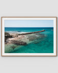Brunswick Breakwater - Fine Art Print - Traditional Frame - Raw Oak - Landscape