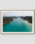 River Calm – Brunswick Heads - Fine Art Print - Traditional Frame - Raw Oak - Landscape