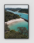 Torakina Beach Aerial - Brunswick Heads - Fine Art Print - Float Frame Canvas - Black - Portrait