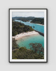 Torakina Beach Aerial - Brunswick Heads - Fine Art Print - Traditional Frame - Black - Portrait