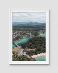 Brunswick From Above - Fine Art Print - Traditional Frame - White - Portrait