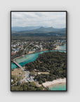 Brunswick From Above - Fine Art Print - Float Frame Canvas - Black - Portrait