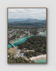 Brunswick From Above - Fine Art Print - Float Frame Canvas - Raw Oak - Portrait