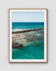 Brunswick Breakwater - Fine Art Print - Traditional Frame - Raw Oak - Portrait