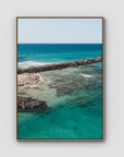 Brunswick Breakwater - Fine Art Print - Float Frame Canvas - Raw Oak - Portrait