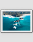Broken Head Bombies - Byron Bay - Art Print - Traditional Frame - Black - Landscape
