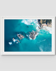 Broken Head Birds Eye - Byron Bay - Art Print - Traditional Frame - White - Landscape